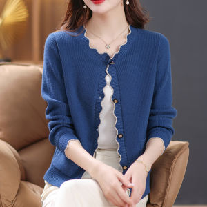 Womens Knitted Open Cardigan Spring Autumn New Style Loose Woolen Outerwear Winter Sweater Fashionable Small Jacket