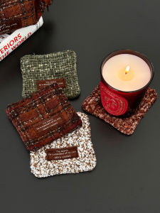 MiYu Vải Dệt Kim Đệm Cốc Phong Cách Bắc Âu Đệm Bàn Ăn Trang Trí Tách Trà Đệm Tách Chống Nóng