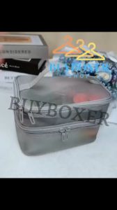 BUY BOXER 1pcs Mesh Double Layer Makeup Bag Travel Portable Wash Bag Simple Cosmetics Storage Bag Toiletries Bag