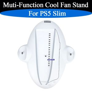 RGB Vertical Stand Charging Dock For PS5 Slim Muti-function Cooling Fan Stand With LED Light For PS5 Slim Console Accessories