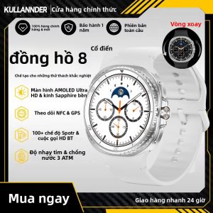 Đồng Hồ Thông Minh Watch 8 Ultra Classic 46mm GPS Compass NFC Màn Hình AMOLED Mặt Xoay Gọi Bluetooth Chống Nước 3ATM Theo Dõi Sức Khỏe Dùng Được Cho Android Và iOS
