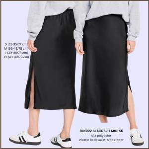 Rok Midi Wanita Murah 822 Slit Skirt 3 Warna