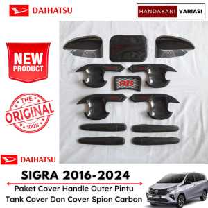 Paket Hemat Daihatsu Sigra 2016 2024 Cover Handle Outer Pintu Tank Cover Dan Cover Spion Carbon