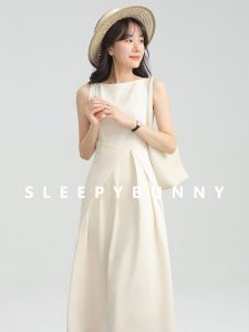 Boat Neck Apricot Color Tank Top