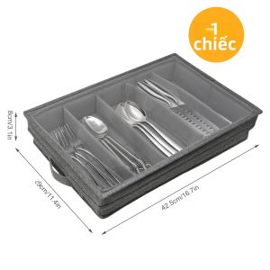 Hộp Đựng Đồ Ăn Dã Ngoại 5 Ngăn Có Nắp Di Động Bằng Nhựa Kiểu Nhật Dùng Để Đựng Dao Dĩa Đồ Dùng Nhà Bếp