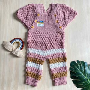 Motif - Overall Rajut Motif 0-12 Bulan Bayi Newborn Jumper Rajut Kodok DM BABY