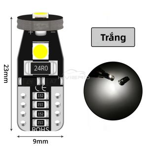 Đèn LED Nội Thất Ô Tô 50X T10 Đèn Đọc Sách Đèn Biển Số Đèn Phanh Đèn Cốp Đèn Xi Nhan Màu Vàng Đỏ 3SMD 12V