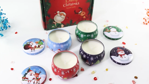 4-in-1 Scented Candle Smokeless Scented Candle Christmas Creative Gift Box Dried Flowers Handmade Soy Wax Christmas gifts