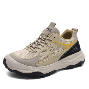 Jeep | Jeep Casual Outdoor Hiking Shoes Mens New Breathable Mesh Sports Shoes Anti-slip Wear-resistant Elastic Running Shoes
