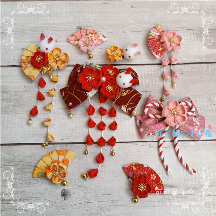 Japanese Style Young Adult Kimono Cherry Blossom Hair Accessories