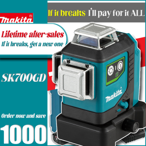 MAKITA SK700GD 16 Lne 4D Cordless Level Laser laser level 3 line green automatic leveling Magnetic placement for Construction