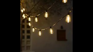 Festoon ST38 LED Globe String Fairy Lights Outdoor Dimmable For Christmas Party Garden Decor Garland Lamp Street Patio Backyard