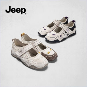Jeep Mary Jane Giày nữ Mùa Xuân/Mùa Hè 2025 thoáng khí mới Nylon khóa đế mềm nông giày đơn