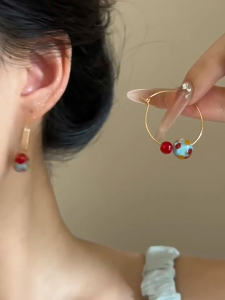 GL Fashionable colorful dopamine beads with elegant design earrings ES64823