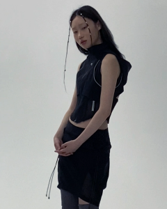 LOOKthatPEOPLE Paneled Midi Skirt