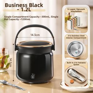 YONGLE | Insulated Lunch Box for Office Workers Extra-long Double Layer