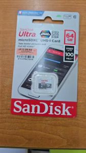 เม็มโมรี่การ์ดSandisk Ultra  MICRO SDXC 64GB Class10 Speed up to 100MB/s