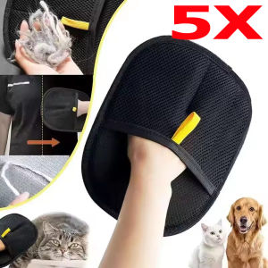 5pcs Pet Grooming Equipment Gloves / Deshedding Glove Pet Hair Remover Glove for Dog Cat Rabbit Accessories / Reusable Electrostatic Hair Remover Grooming Glove Tool