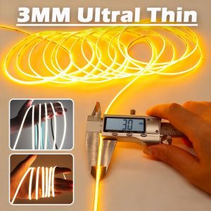 3mm Ultral Thin Flexible LED Tape 5V COB LED Strip Light Dotless LED Light COB LED Strip Light Dotless Flexible LED Tape Lights