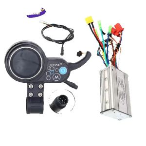 LIVIAE 36V-48V Motor Brushless Controller LCD Display Panel Thumb Throttle Electric Bicycles Scooter