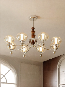 FANCY LAMP CLUB | Bauhaus Walnut Wood Living Room Pendant Light