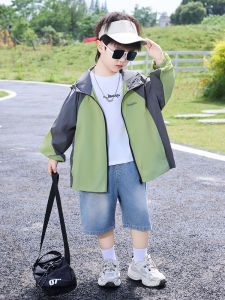 Childrens Lightweight Hooded Sun Protection Clothes Boys Baby Outwear Casual Style Polyester Fiber Skin Friendly Summer Clothes