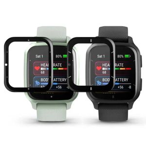 Garmin venu2 venu2s 1-3pcs HD cong viền đen Tempered miếng dán film thủy tinh cho Garmin VENU SQ 2 2 2S 3 3S Dot sọc cộng với chống cháy nổ Đồng hồ miếng bảo vệ màn hình