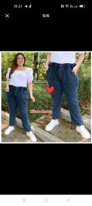 CELANA BAGGYJEANS WANITA VARIASI KANCING JUMBO MUAT BB 100KG