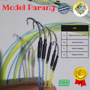 Kail Pancing Urek Belut Sidat Model Parang - Ukuran S M L XL - Belut Kecil Sawah Parit Sungai Rawa
