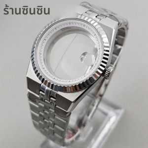 ตัวเรือนนาฬิกาคุณภาพสูง ขนาด 40 มม. กระจกแซฟไฟร์ สำหรับกลไก NH34 NH35 NH36 รุ่น Perpetual Land-Dweller สำหรับหน้าปัดขนาด 28.5 มม.