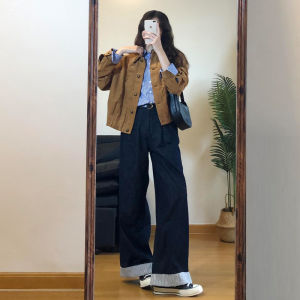 LIRUSHAN | Korean Chic Unique Barn Style Retro Corduroy Light Jacket