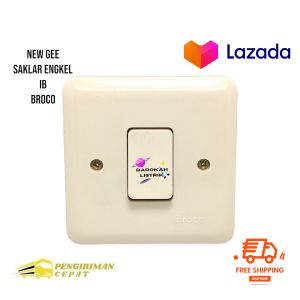 BROCO IB Sakelar Engkel Tanam CREAM NEW GEE 6621U SINGLE SWITCH -TUNGGAL/SAKLAR ENGKEL TUNGGAL BROCO