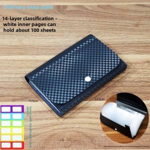 Small Size Bill File Holder Large Capacity Receipt Document Folder Purse Card Package A6 Multi-Layer Storage Fantastic Folder