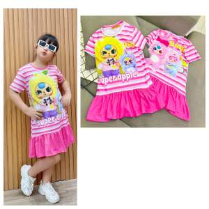 10-45kg VÁY baby three kuromi- đầm váy bé gái thun lạnh bền đẹp