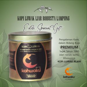 Kopi Luwak Liar Asli KAHWAKU Robusta Lampung 100 Gram