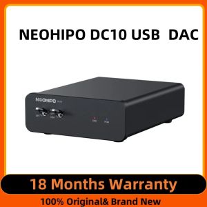 NEOHIPO DC10 USB Mini Desktop DAC Audio Decoder Affordable D/A Converter，USB/COA/OPT Input RCA Output 32Bit/768KHz DSD256