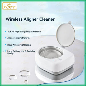 Girjea Wireless Aligner Cleaner Machine - FDA Approved Ultrasonic 50KHz Cleaning 18W Fast Deep Clean USB-C Portable IPX5 Waterproof Prevents Deformation