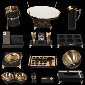 สตั๊ดอุปกรณ์ตกแต่งโต๊ะ KTV พร้อมชั้นวางผลไม้ จุดประกายเงาสแตนเลส เครื่องประดับตกแต่งสำหรับธุรกิจระดับไฮเอนด์ ที่วางไมโครโฟน