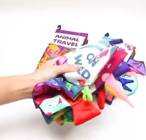 GU Buku Bantal Bayi Mainan Softbook Animal Tail Bayi Buku Kain Bayi Cloth Book Baby Buku Bunyi