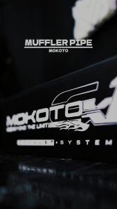MOKOTO EX1 FULL EXHAUST PIPE WITH ELBOW FOR CLICK V2 V3 V4 2026 STAINLESS 304 MID POWER PIPE SAND BLAST TEXTURE