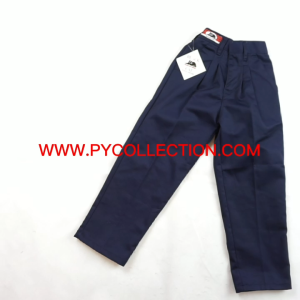 BC021 - SELUAR SEKOLAH PANJANG BIRU RENDAH  ( PINGGANG GETAH ) - BAJU SEKOLAH JENAMA BLACK CAT