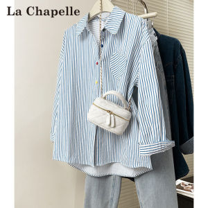 La Chapelle | Fashionable Contrast Stripes Long Sleeve Shirt