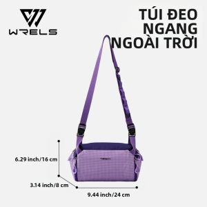WRELS | Túi Đeo Chéo Nhẹ Dung Tích Lớn Phong Cách Hàn Quốc Túi Đeo Vai Đi Làm Hàng Ngày Túi Du Lịch Di Động Túi Đạp Xe Ngoài Trời Chất Liệu Nylon Chống Thấm Nước