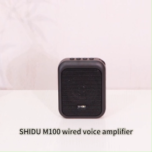 SHIDU รุ่น SD-M100 เครื่องขยายเสียงไมโครโฟนไร้สาย Voice Amplifier ขนาดเล็ก พร้อมไมโครโฟนอะคูสติกพิเศษ ขยายเสียงคุณภาพ Hi-Fi เทคโนโลยี MP3 รองรับการ์ด TF และ USB Bluetooth 5.0 EDR