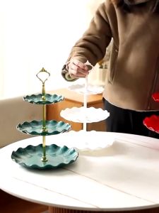 3 Tier High Tea Stand Dessert Cupcake Cakes Fruit Party Serving Platter Tray Food Tower Plates