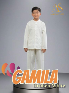 PROMO SALE NIBRAS STELAN KOKO ANAK GAMILA BROKEN WHITE / STELAN BAJU ANAK NIBRAS PROMO PESTA BIG SALE
