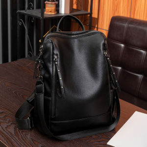 Large capacity retro style soft womens backpack convertible shoulder bag perfect for commuting and travel