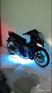FULL SET LAMPU KOLONG LED yamaha mx xing + MODUL BLITZ PESAWAT BONUS STIKER HOLOGRAM 2 LAMPU KOLONG + KABEL 3 METER + SAKLAR + MODUL PESAWAT