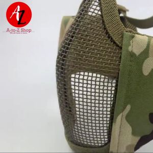 WOSPORTS Paintball Breathable Protective Tactical Half Face Mask Metal Mesh Hunting Mask Combat Masks