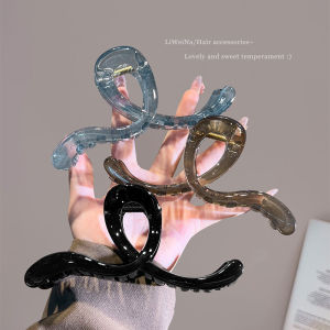 Elegant Large Acrylic Hair Clips Womens Shark Clamp Simple Hair Cards Back of Head Bun Hair Grips Stylish Hair Accessories